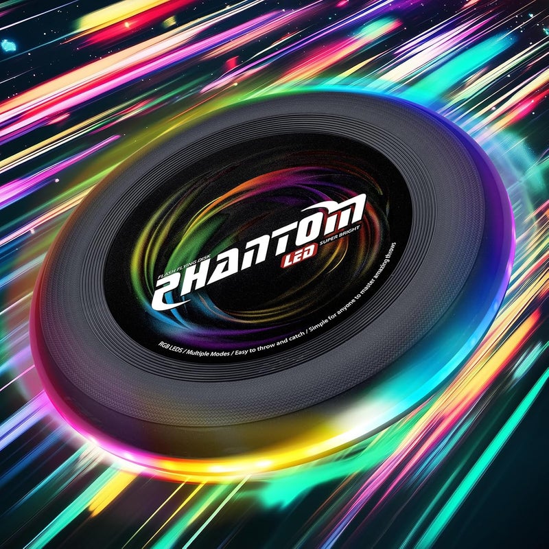 BAOMWSL Light Up Flying Disc - 16 Million Colors RGB or 50 LEDs, Ultra Bright, 13 Light Modes, Rechargeable, Waterproof, Christmas Stocking Stuffers Gift, Camping Toy for Kid/Teen/Adult, 175g - Image 1